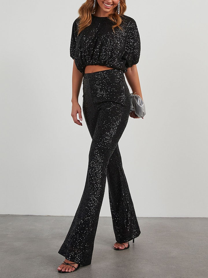 Milan Kiss Spodnie w kolorze czarnym rozmiar: XL