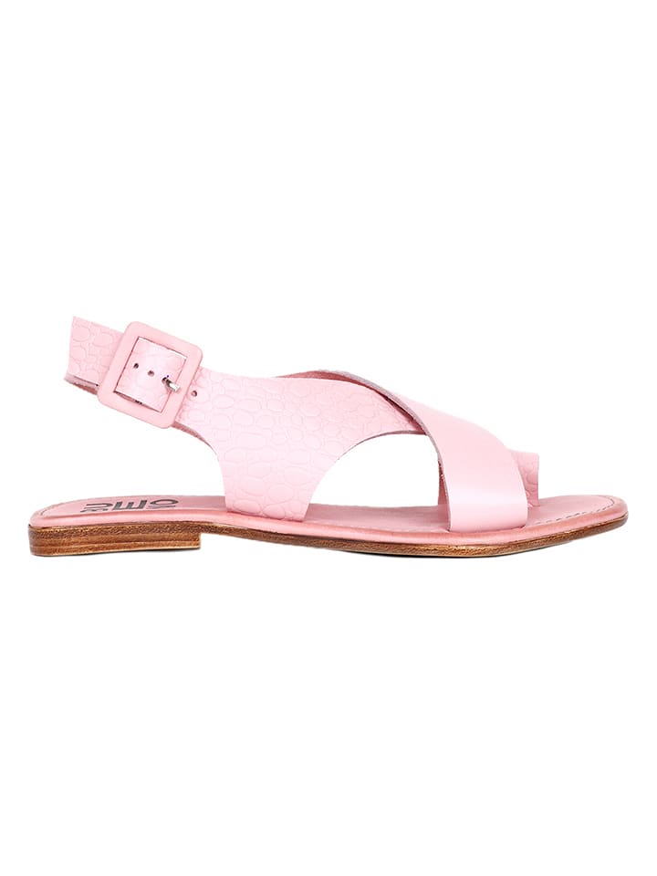 Bueno Skórzane sandały w kolorze jasnoróżowym rozmiar: 40