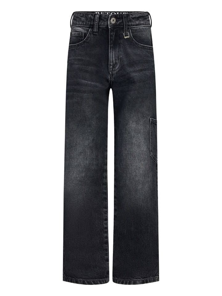 Retour Bojówki dżinsowe - Comfort fit - w kolorze antracytowym rozmiar: 170