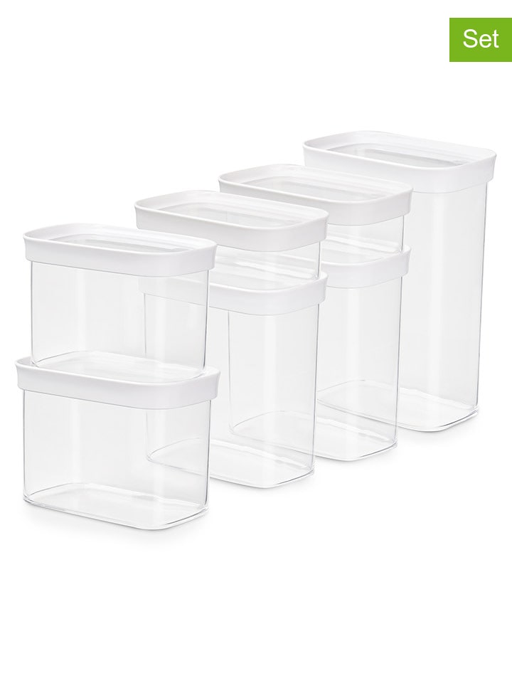 Emsa Pojemniki (7 szt.) "Optima" w kolorze białym rozmiar: onesize