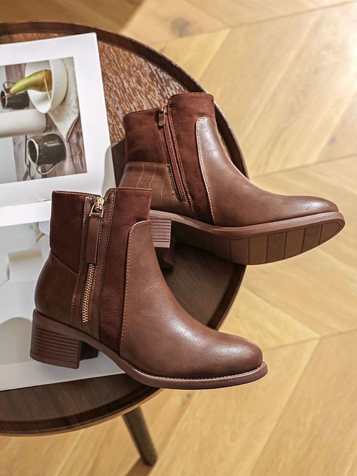 Sixth Sens Botki w kolorze jasnobrązowym rozmiar: 36