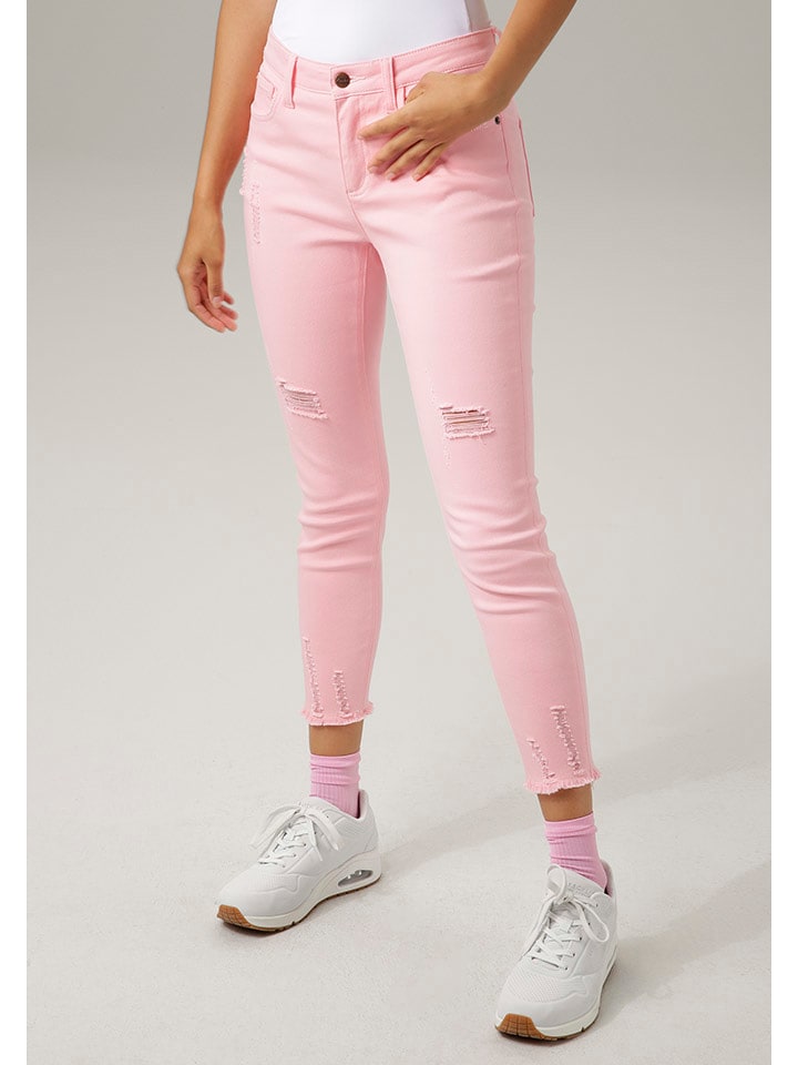 Aniston Dżinsy - Skinny fit - w kolorze jasnoróżowym rozmiar: 36