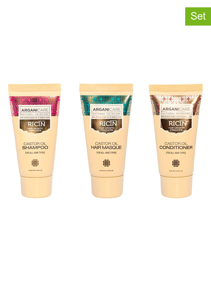 Argani Care 3-częściowy zestaw "Castor Oil" do pielęgnacji włosów rozmiar: onesize