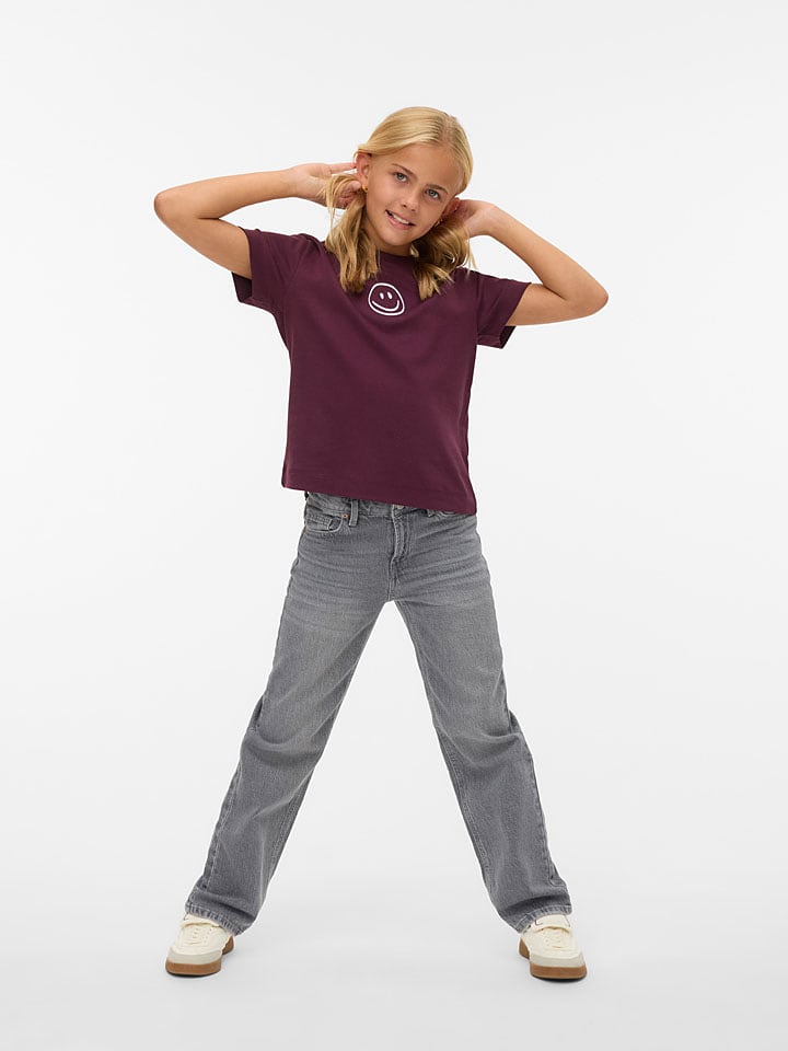 Vero Moda Girl Koszulka "Sara" w kolorze bordowym rozmiar: 158/164