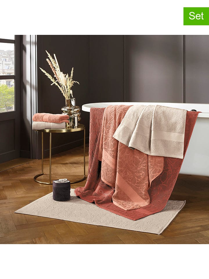 CXL by Christian Lacroix Ręczniki (4 szt.) w kolorze pomarańczowym dla gości rozmiar: 30x30 cm