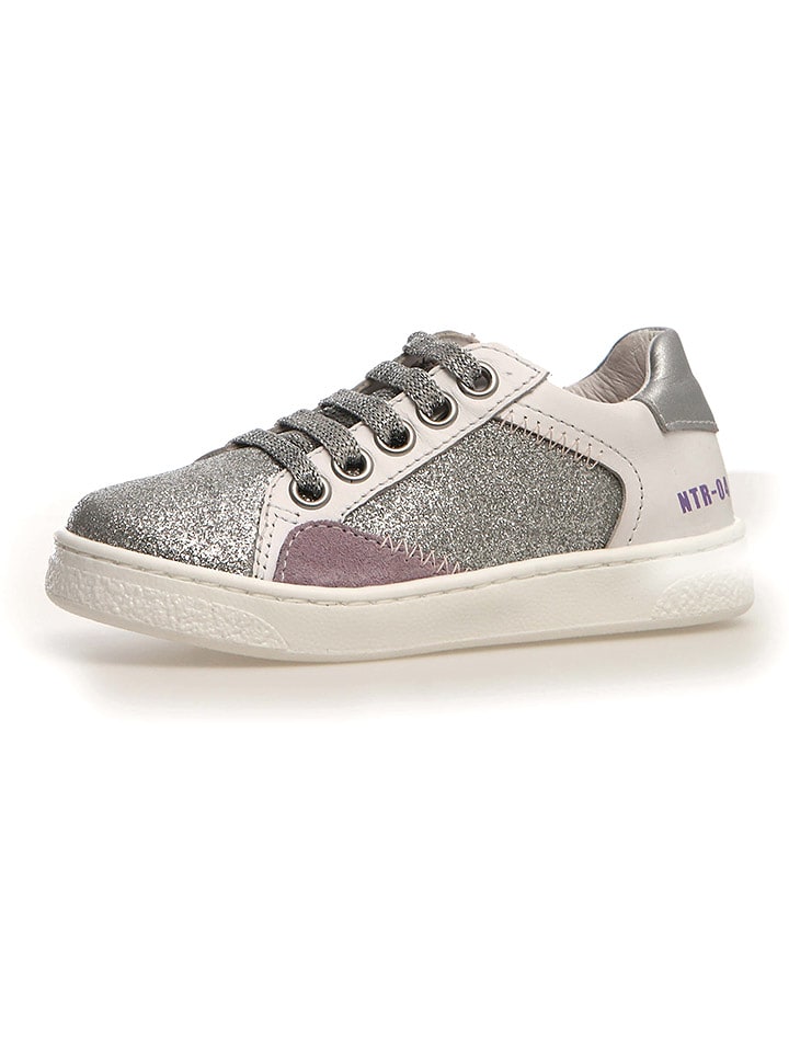 Naturino Sneakersy "Quar" w kolorze srebrnym rozmiar: 36