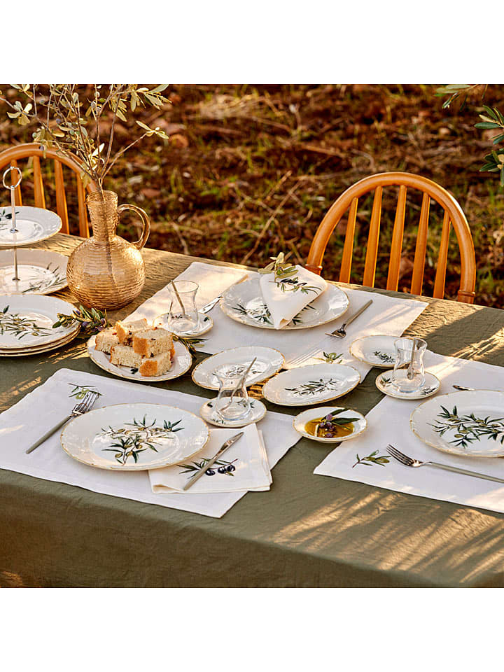 BELLA MAISON 24-częściowy zestaw w kolorze kremowo-zielonym rozmiar: onesize