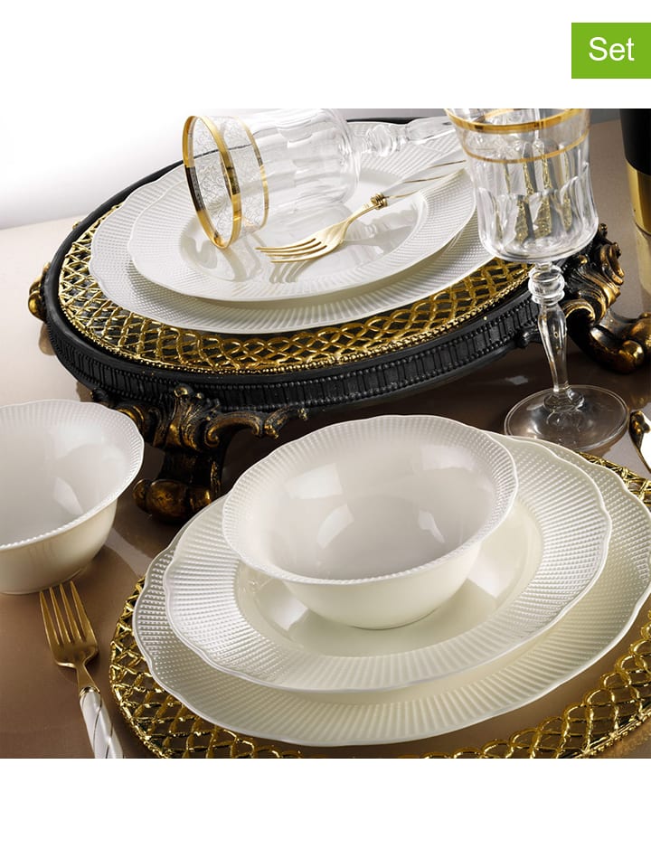 Hermia 24-częściowy zestaw w kolorze złoto-białym rozmiar: onesize