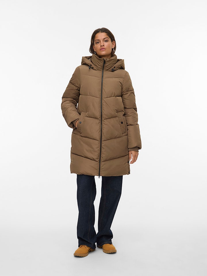 Vero Moda Płaszcz zimowy "VMHALSEY" w kolorze jasnobrązowym rozmiar: XS