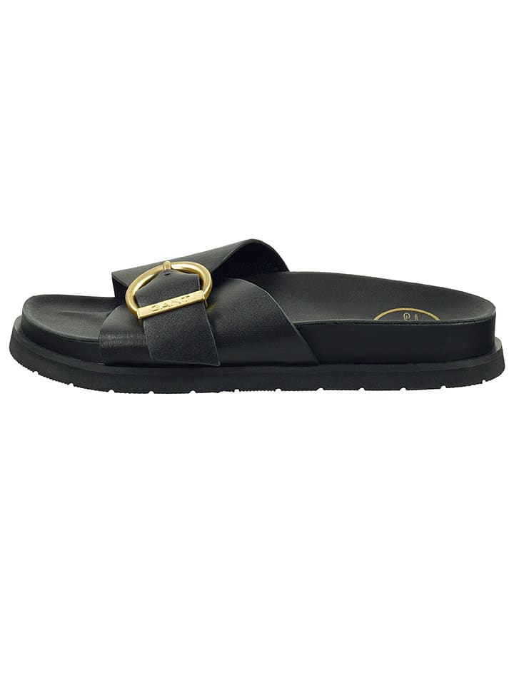 GANT Footwear Skórzane klapki "Mardale" w kolorze czarnym rozmiar: 36