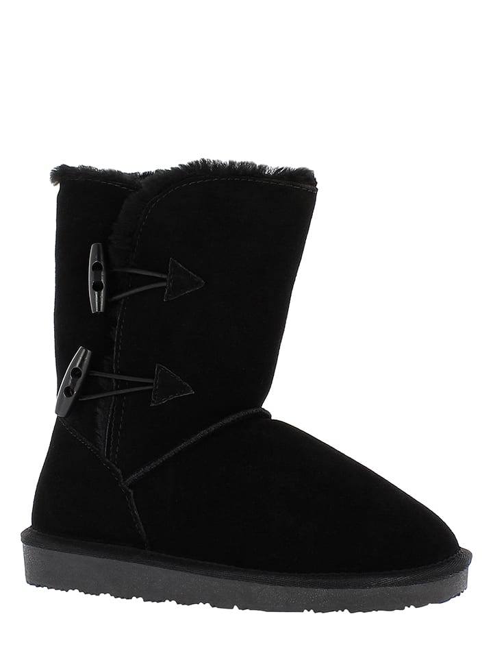 NICEBAY Skórzane botki zimowe "Branch" w kolorze czarnym rozmiar: 41