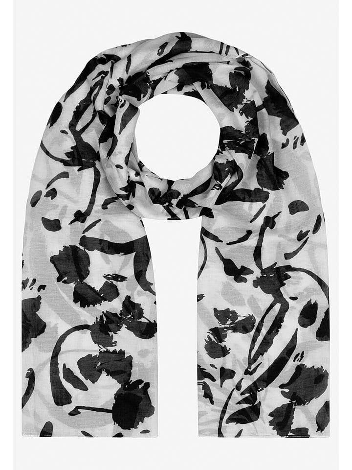 More & More Szal w kolorze biało-czarnym - 180 x 70 cm rozmiar: onesize