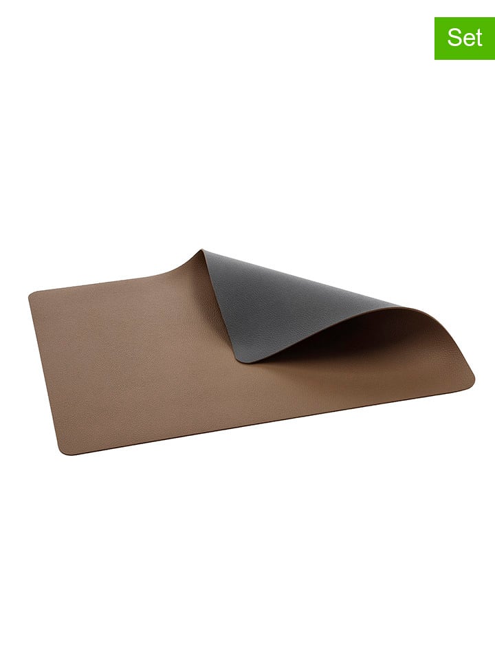 Bitz Podkładki stołowe (4 szt.) w kolorze brązowo-antracytowym rozmiar: onesize