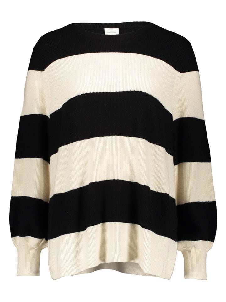 ONLY Sweter w kolorze czarno-kremowym rozmiar: L-50/52