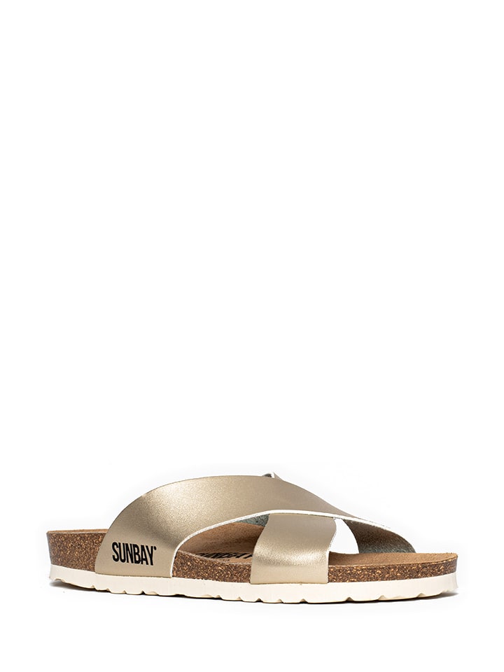Sunbay Klapki "Rita" w kolorze złotym rozmiar: 39