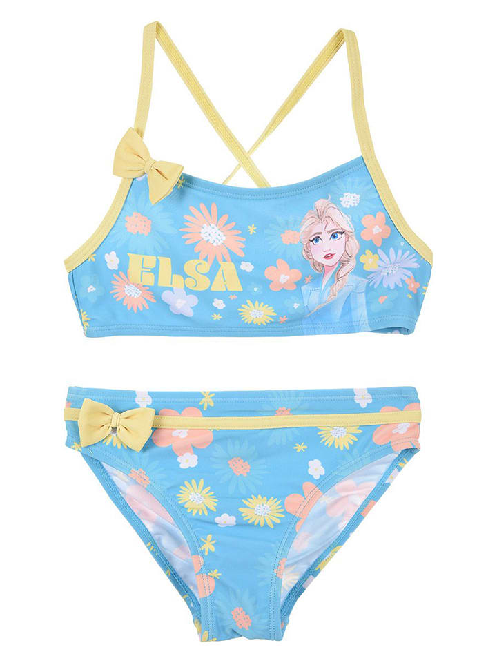 Disney Frozen Bikini "Kraina Lodu" w kolorze błękitnym rozmiar: 104