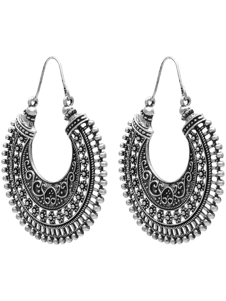 LA CHIQUITA Posrebrzane kolczyki-kreole rozmiar: onesize