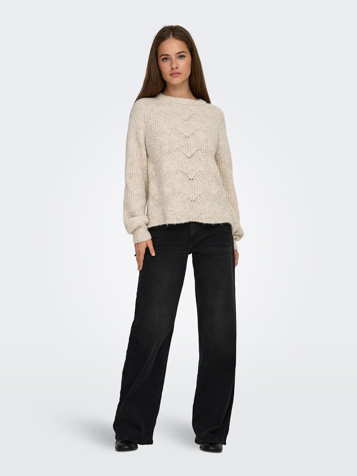 ONLY Sweter w kolorze beżowym rozmiar: XS