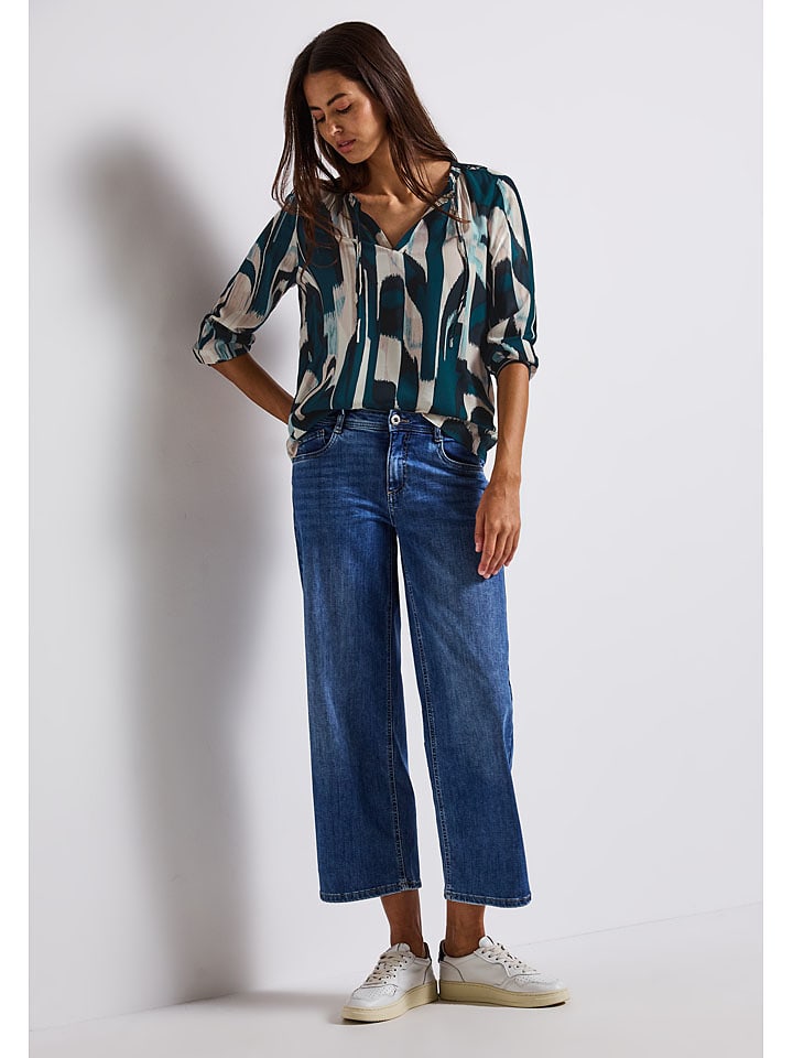 Street One Bluzka w kolorze kremowo-morskim rozmiar: 40