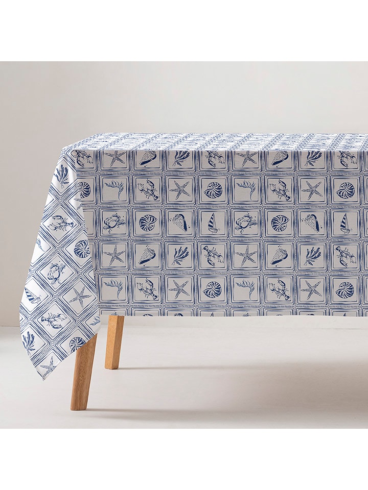 GAMUSI Obrus "Marine" w kolorze niebieskim rozmiar: 140x140 cm