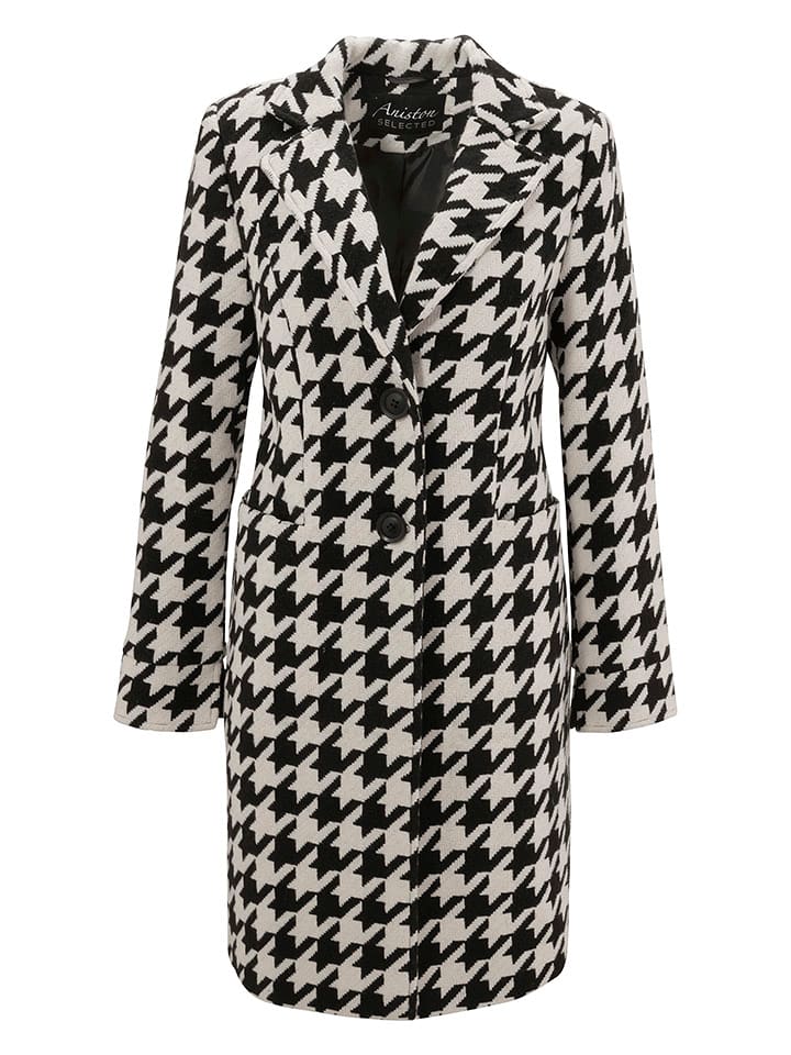 Aniston Płaszcz przejściowy w kolorze czarno-białym rozmiar: 42