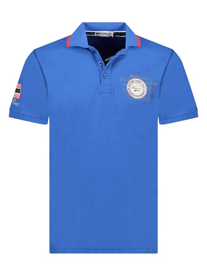 Geographical Norway Koszulka polo "Kilsvik" w kolorze niebieskim rozmiar: S