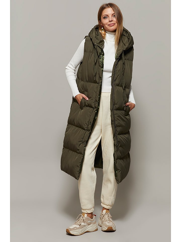 Cool and sexy Kamizelka pikowana w kolorze khaki rozmiar: S