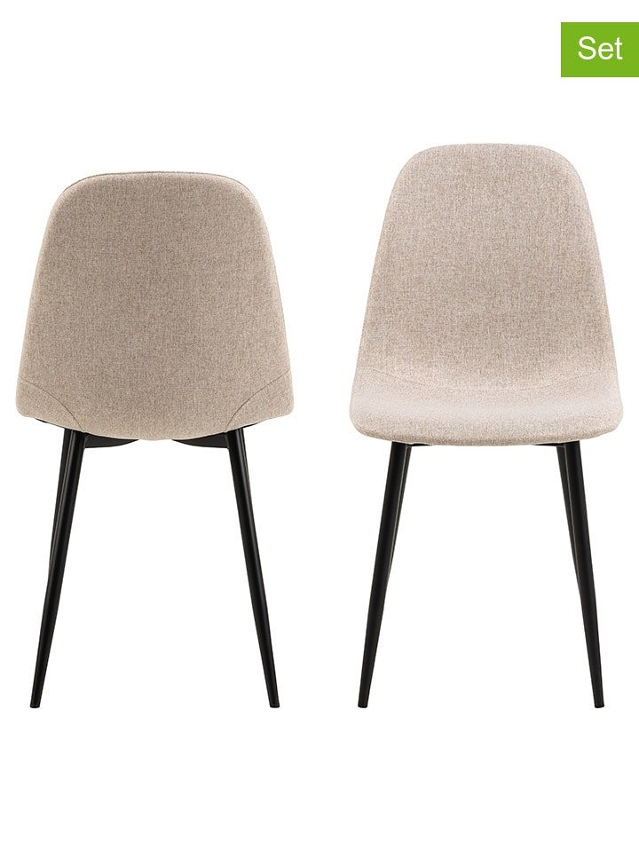 Actona Krzesła (4 szt.) "Celia" w kolorze beżowym do jadalni - 54 x 86 x 44 cm rozmiar: onesize