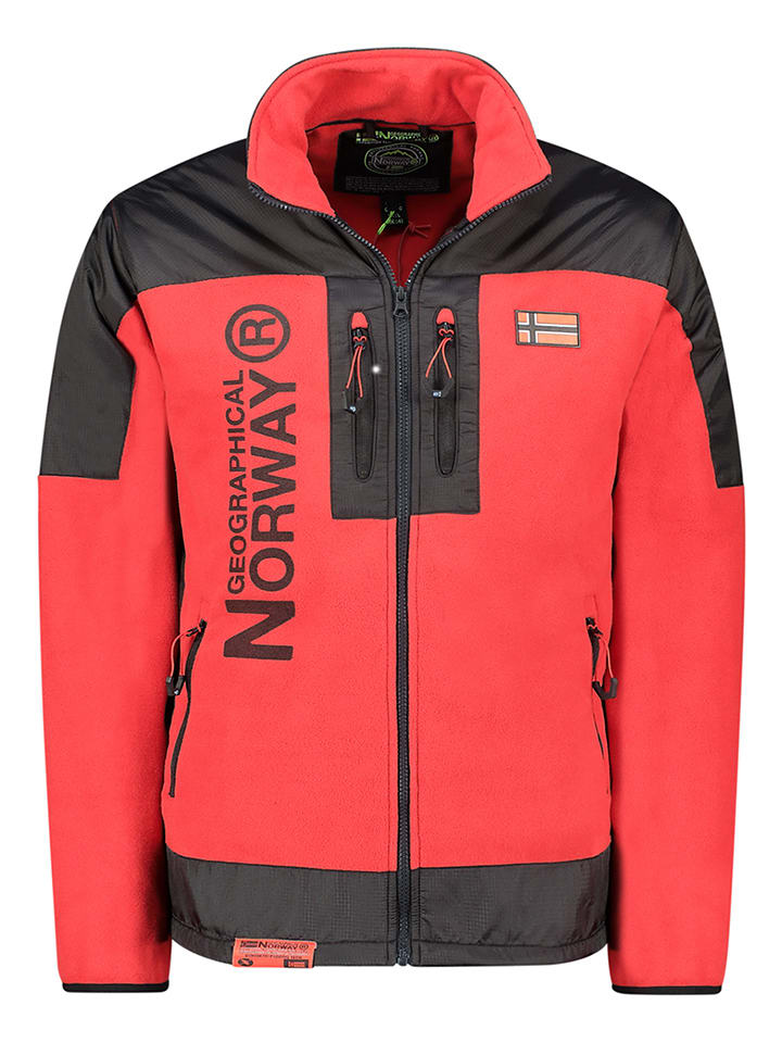 Geographical Norway Kurtka polarowa "Tulene" w kolorze czerwonym rozmiar: L