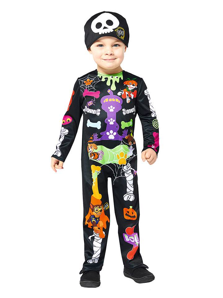 amscan 2-częściowy kostium "Paw Patrol Skeleton" w kolorze czarnym ze wzorem rozmiar: 98/104
