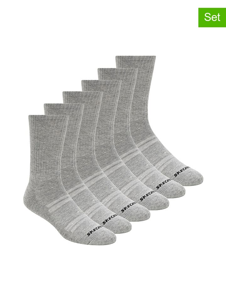Skechers Skarpety (6 par) w kolorze szarym rozmiar: 43-46