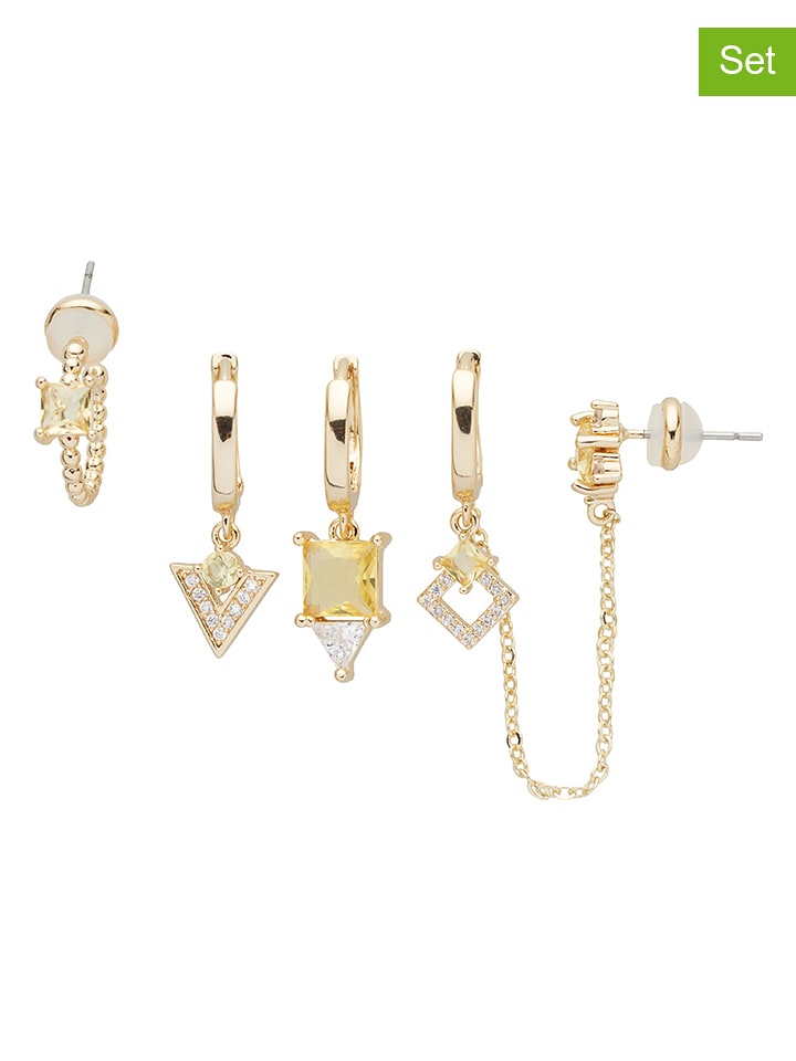 U.S. Polo Assn. Kolczyki-kreole (5 szt.) z kryształami rozmiar: onesize