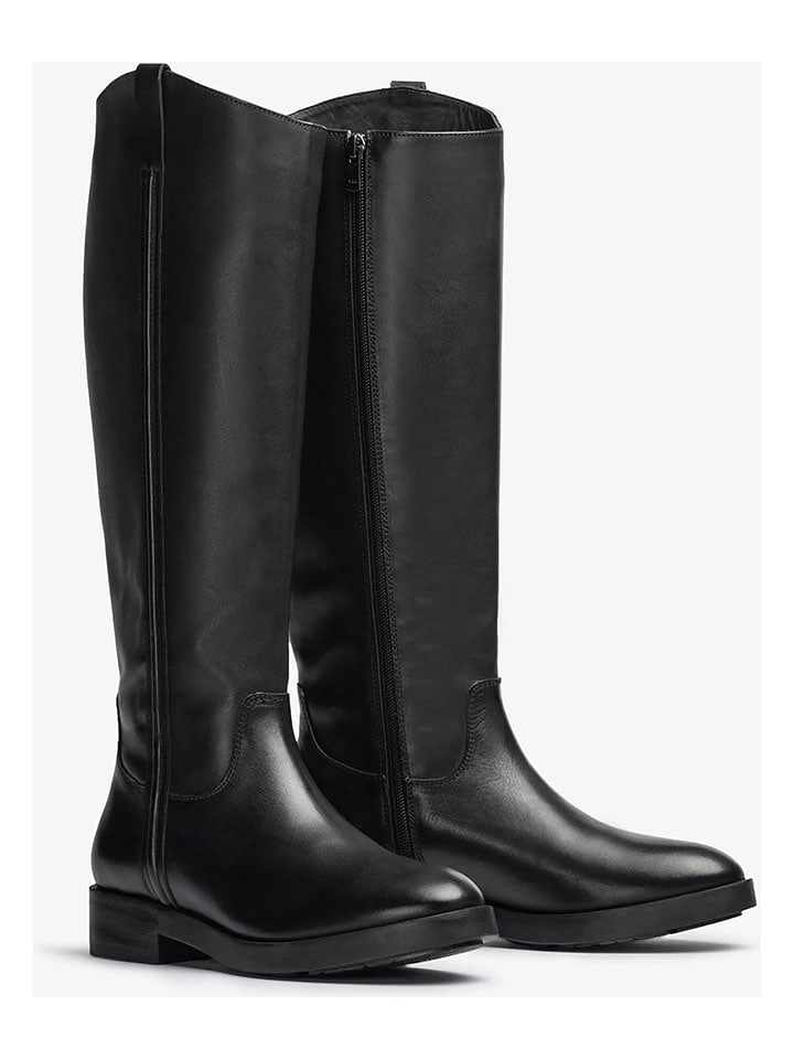 Unisa Skórzane kozaki w kolorze czarnym rozmiar: 38