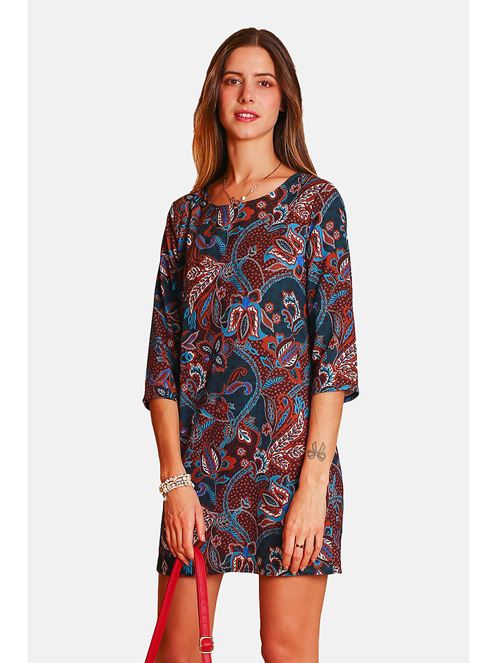 William de Faye Sukienka w kolorze niebiesko-bordowym rozmiar: 40