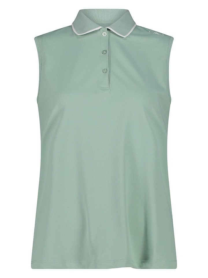 CMP Funkcyjny top polo w kolorze zielonym rozmiar: 34