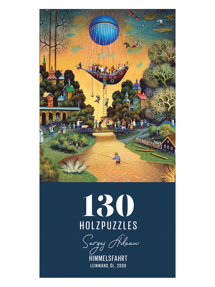 HCM 130-częściowy zestaw puzzli drewnianych - 12+ rozmiar: onesize