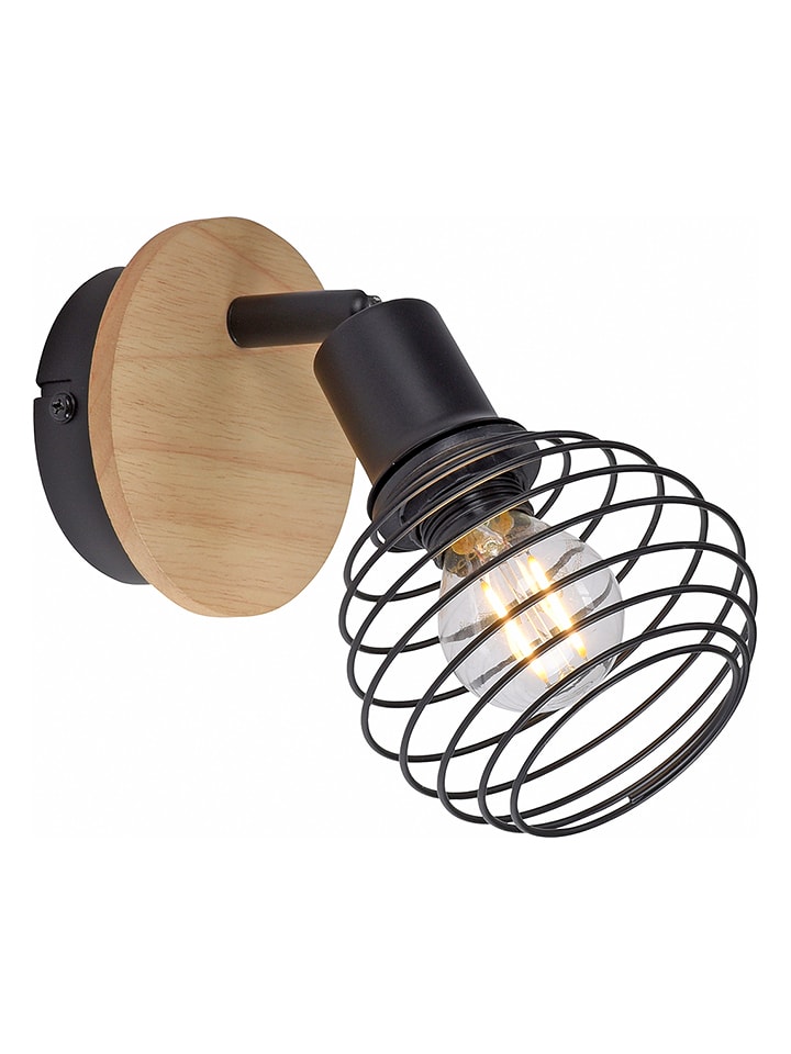 Just Light Lampa ścienna w kolorze czarno-brązowym - Ø 11,7 cm rozmiar: onesize