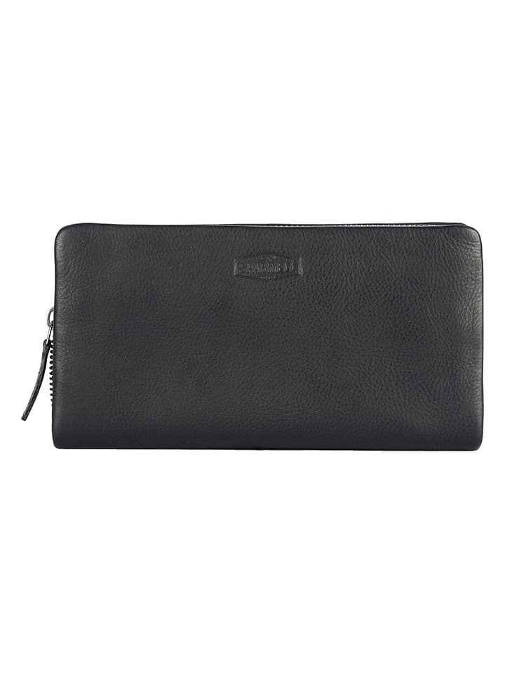 SPARWELL Skórzany portfel "Olivia" w kolorze czarnym - 20 x 10,5 x 2,5 cm rozmiar: onesize