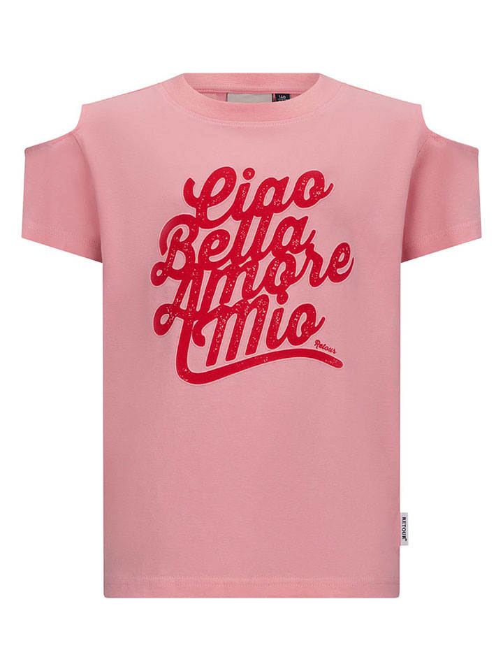 Retour Koszulka "Flore" w kolorze jasnoróżowym rozmiar: 158/164