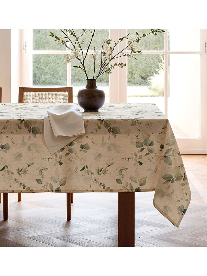 Mint Rugs Obrus "Natural Suria" w kolorze kremowo-zielonym rozmiar: 155x200 cm