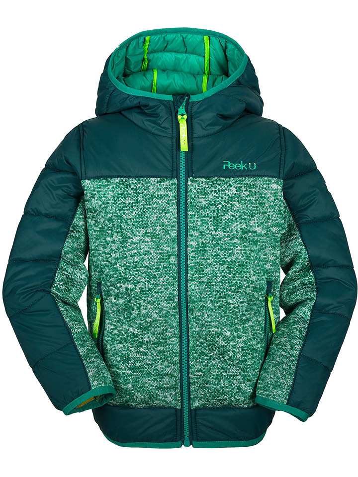 Peek U Kurtka hybrydowa "Lynx" w kolorze zielonym rozmiar: 98