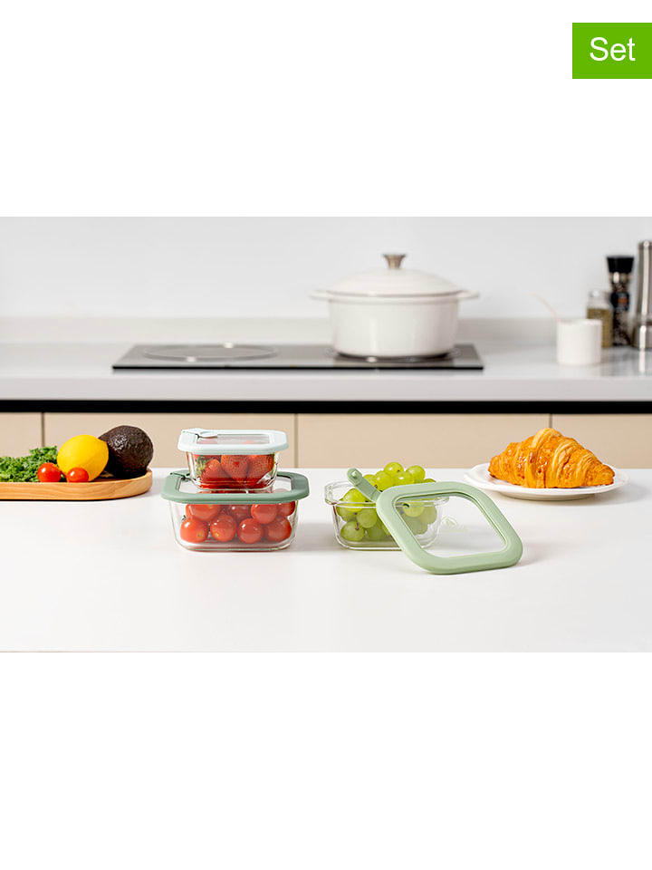 Laguiole Pojemniki (3 szt.) w kolorze zielonym rozmiar: onesize