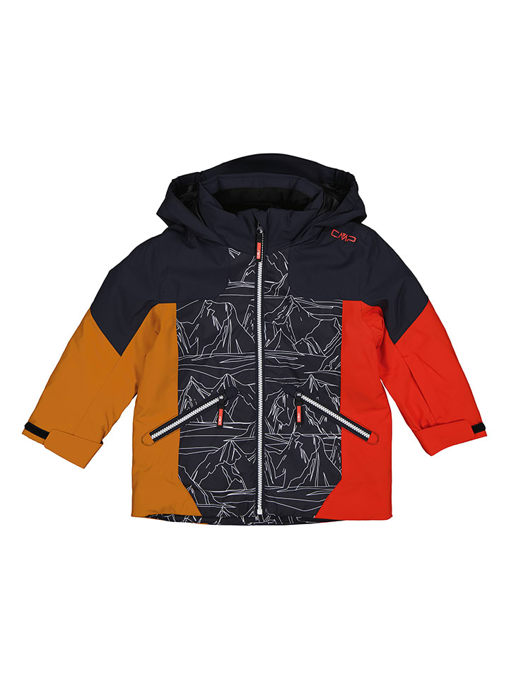 CMP Kurtka outdoorowa w kolorze czarno-czerwono-pomarańczowym rozmiar: 104