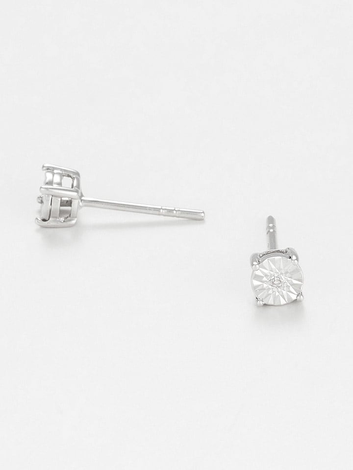 DIAMANTA Złote kolczyki-wkrętki "Puce Grande Illusion" z diamentami rozmiar: onesize