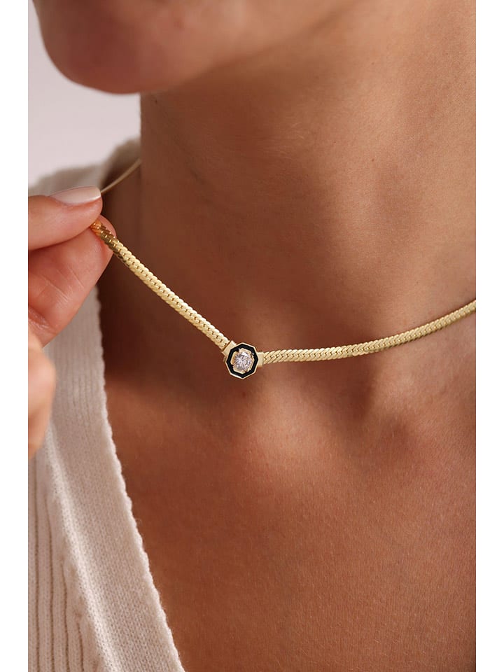 Heliophilia Pozłacany naszyjnik z elementem ozdobnym - dł. 42 cm rozmiar: onesize