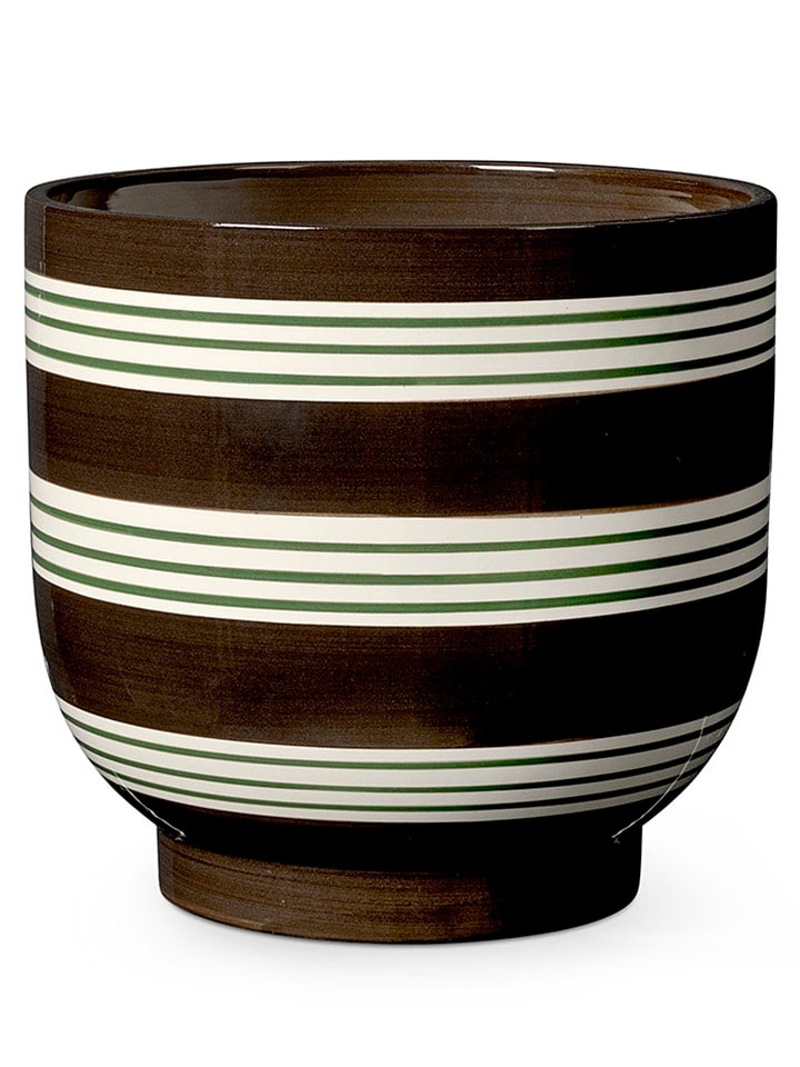 Kähler Doniczka "Omaggio" w kolorze brązowo-kremowym - wys. 18 x Ø 19 cm rozmiar: onesize