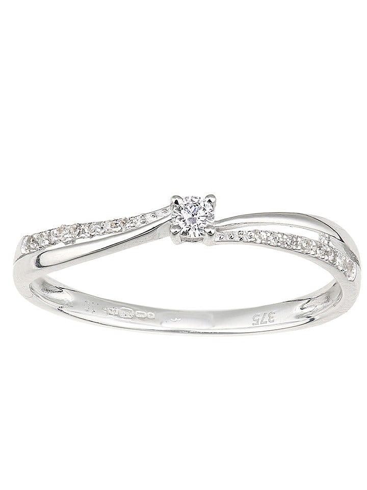 Revoni Złoty pierścionek z diamentami rozmiar: 53