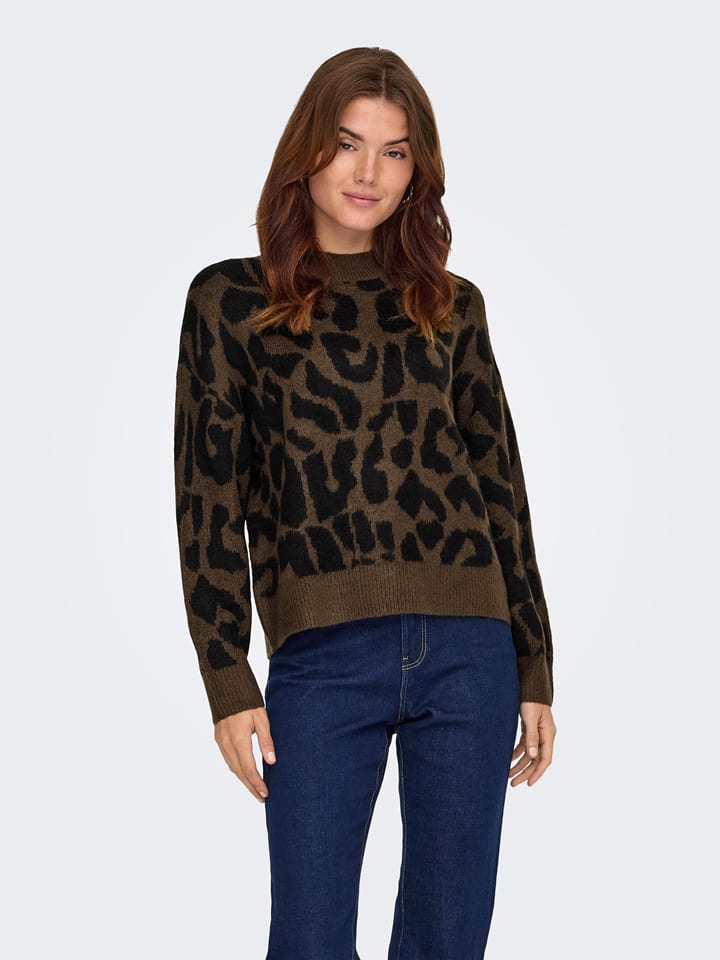 JDY Sweter w kolorze brązowym rozmiar: XL