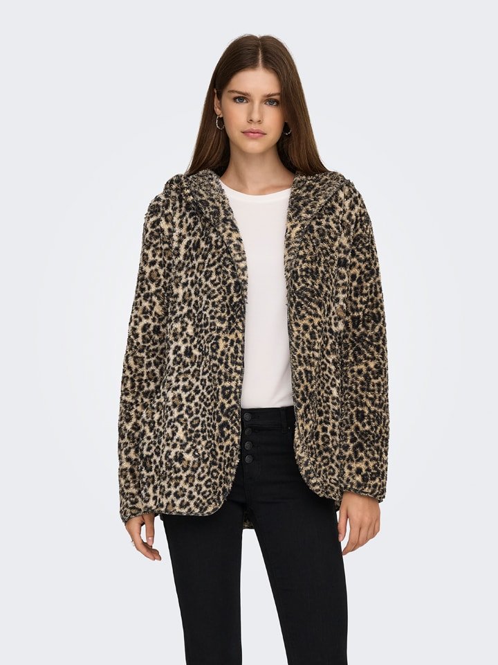 ONLY Kardigan w kolorze jasnobrązowo-czarnym rozmiar: M