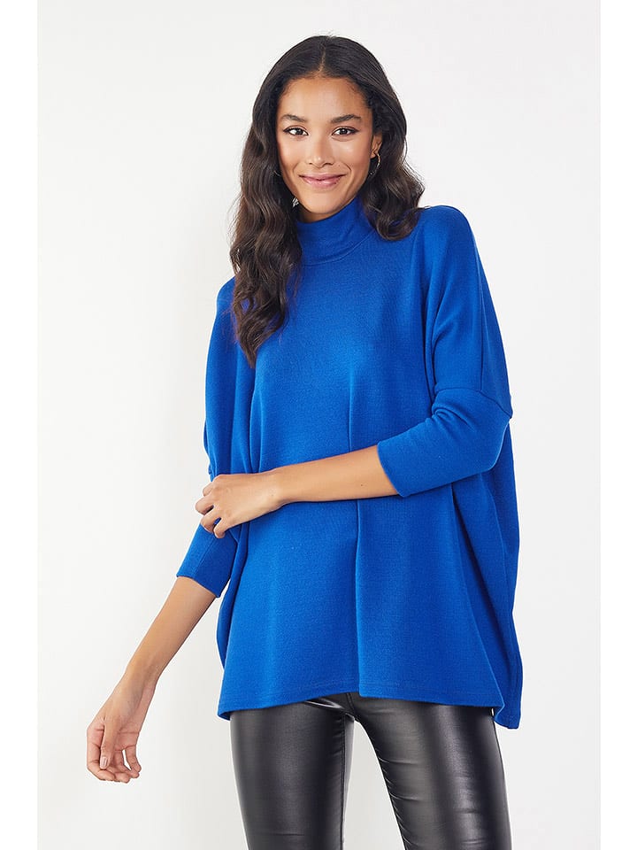 Milan Kiss Ponczo w kolorze niebieskim rozmiar: L